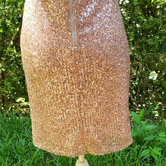 KAOS Light Pink Sequin Party Cocktail Dress Size 4  Faux Wrap Sleeveless NWT - Picture 6 of 14